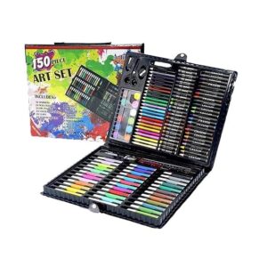 KARP Children Deluxe Art Drawing Set for Kids Case Art and Craft Supplies Drawing and Painting Set Great Gift (150 Pcs -Black)