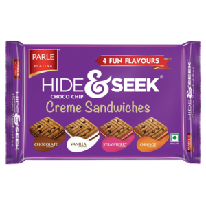 Parle Hide & Seek Choco Chip Creme Sandwiches - 4 Flavours 400 gms