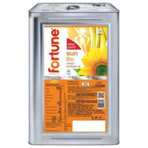 Fortune Refined Sunflower Oil Tin (15 L) 13.650 kg mehnoor supermarket