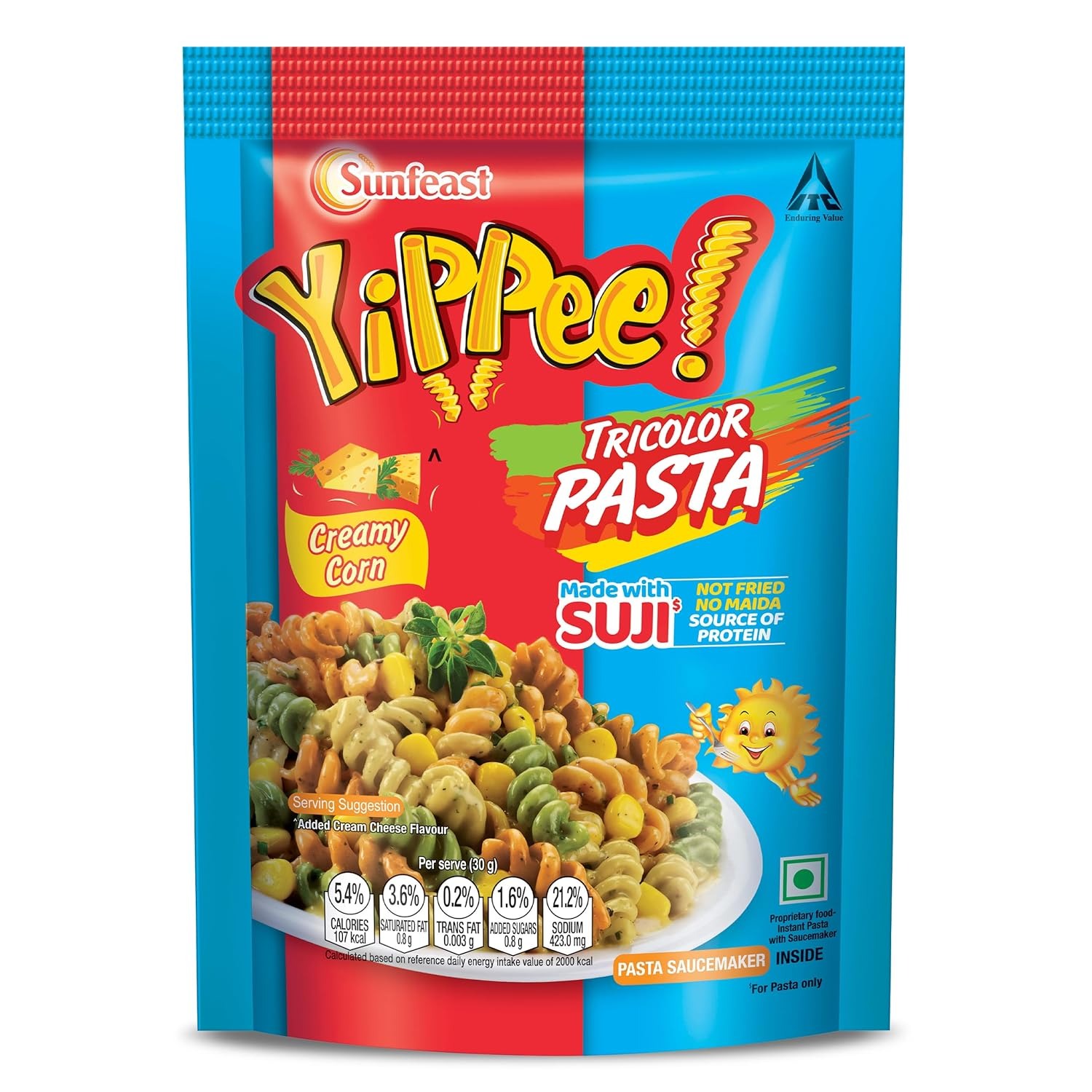 Sunfeast Yippee TRICOLOR PASTA creamy corn mehnoor supermarket